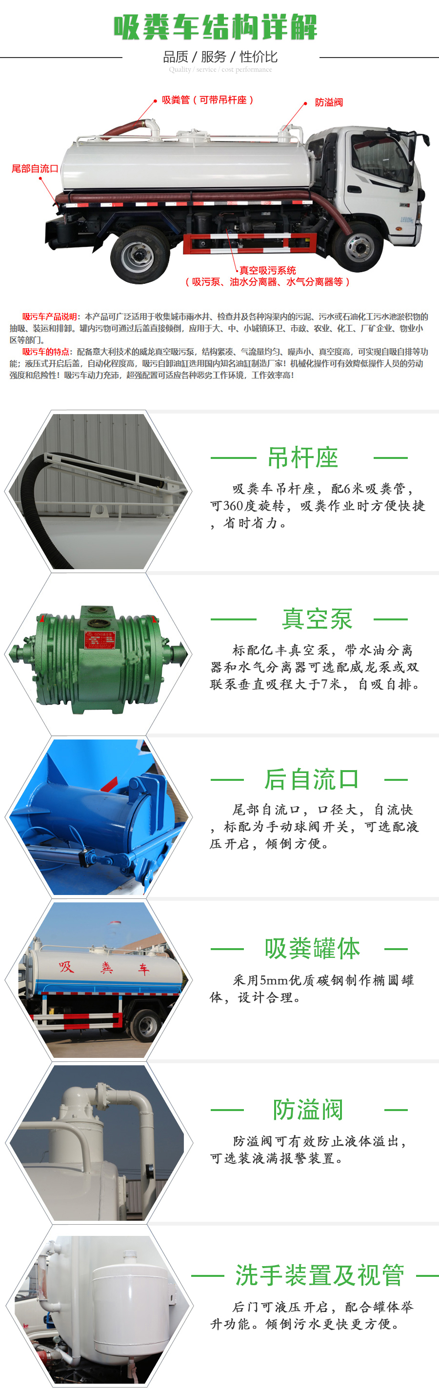 国六东风5方吸粪车